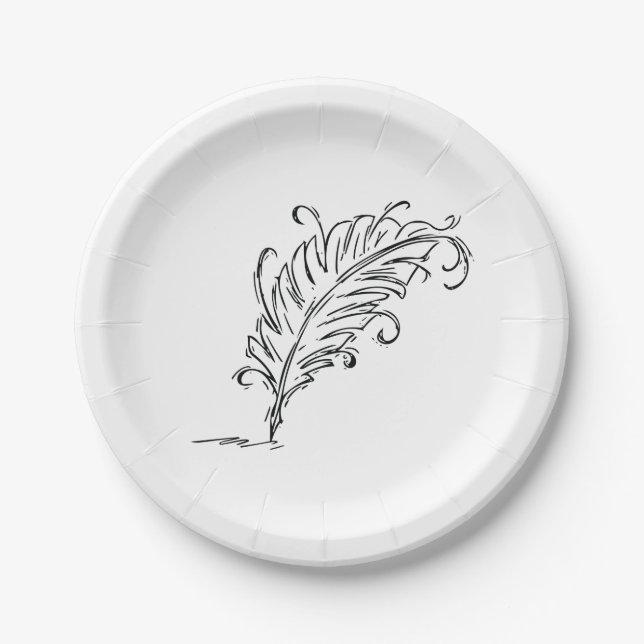 Quill Pen Paper Plates (Front)