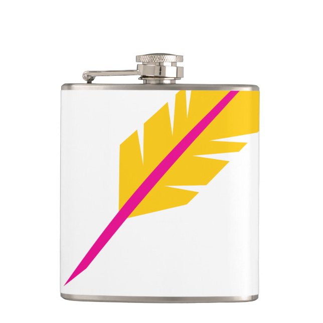 Quill Vinyl Wrapped Flask (Front)