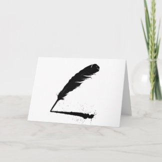 Quill with Ink Card