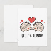 Quill You Be Mine: Hedgehog Love Couple Kiss