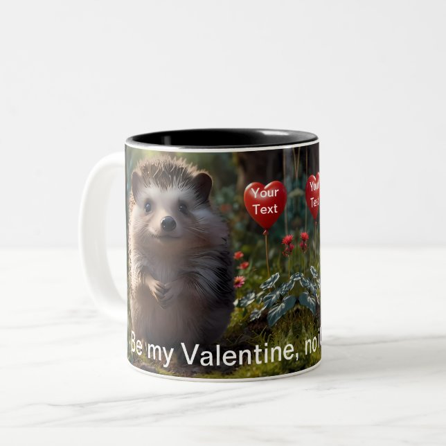 Quill You Be My Valentine Two-Tone Coffee Mug (Front Left)