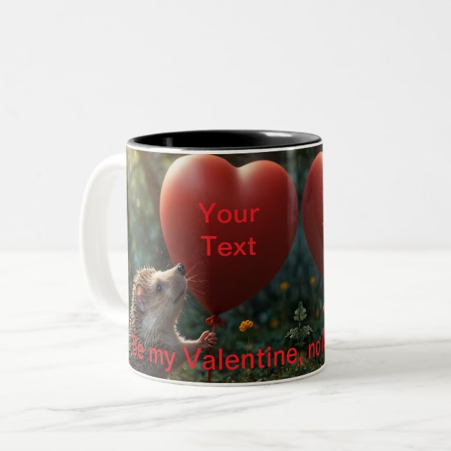 Quill You Be My Valentine Two-Tone Coffee Mug (Front Left)