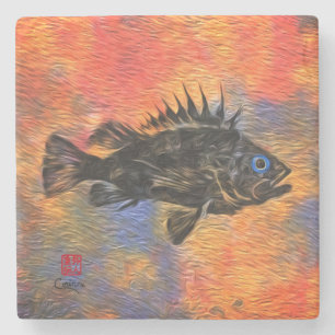 Quillback Rockfish L - Marble Coaster