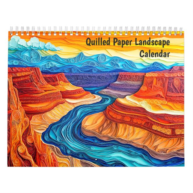 Quilled Paper Landscape Calendar (Cover)