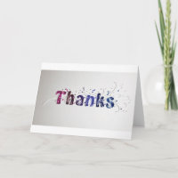 Quilled "Thanks" greeting card