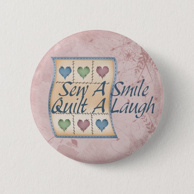 Quilt a Laugh 6 Cm Round Badge (Front)