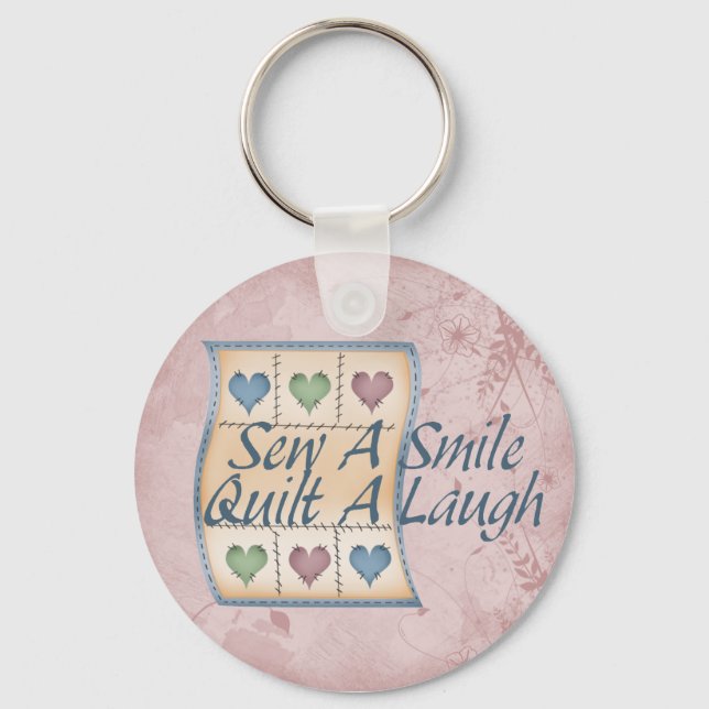 Quilt a Laugh Key Ring (Front)