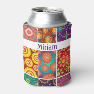 Quilt Add Your Name Tall Can Cooler