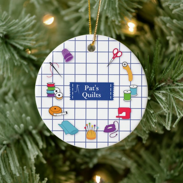 Quilt and Sew Time Ornament (Tree)