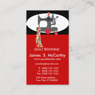 Quilt Antique Sewing Machine Business Card