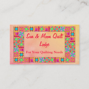 Quilt Block Art Patchwork Border Promotion Business Card