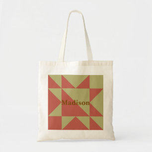 Quilt Block Market Tote Bag Shopping Bag
