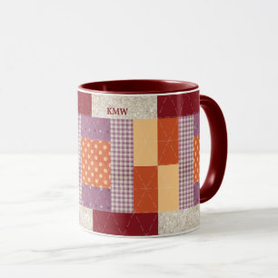 Quilt Block Pattern "Crayon Box" Mug