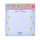 Quilt Block Periwinkle Lavendar Notepad