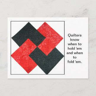 Quilt Block Quote Postcard