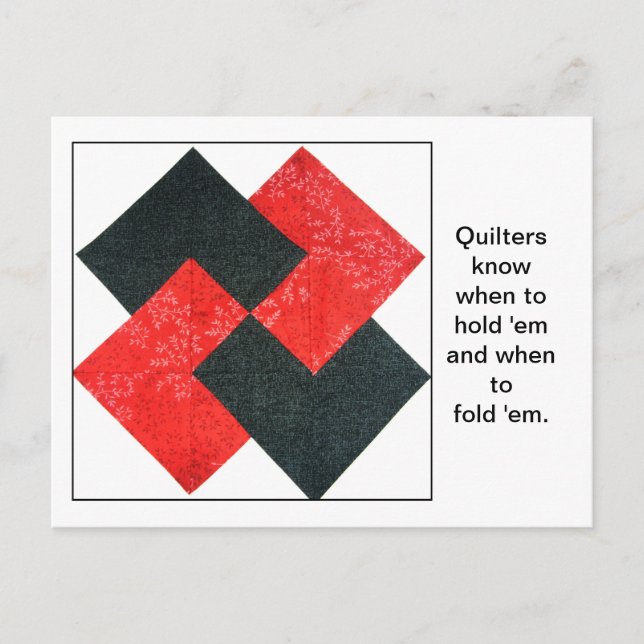 Quilt Block Quote Postcard (Front)
