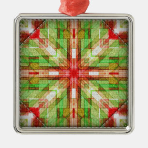 Quilt blocks series #1 metal ornament