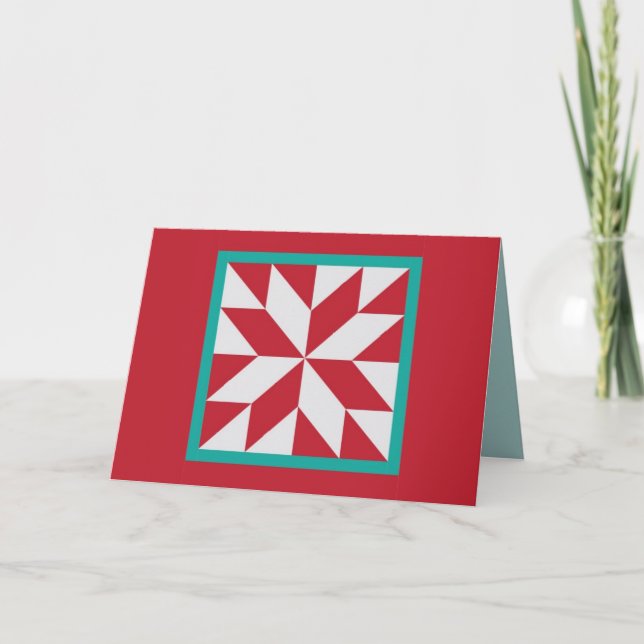 Quilt Christmas Card - Hunter's Star (Front)