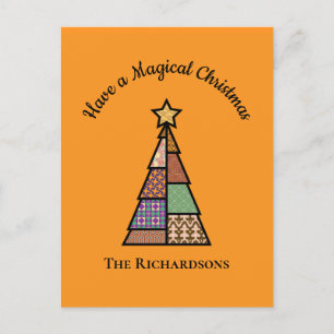 Quilt Christmas Tree Christmas Postcard