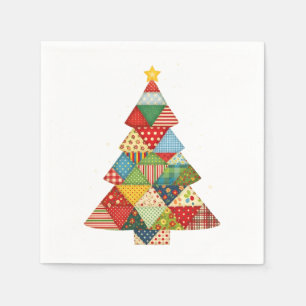 Quilt Christmas Tree Festive Quilt Lovers Napkin