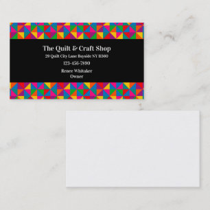 Quilt & Craft Supply Shop Business Card