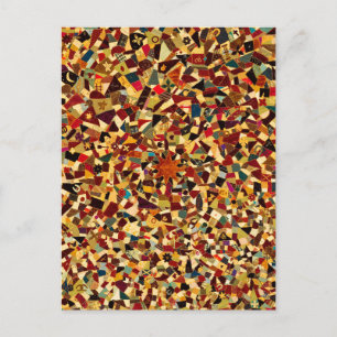 Quilt [crazy patchwork] by Rebecca King (c.1890-95 Postcard