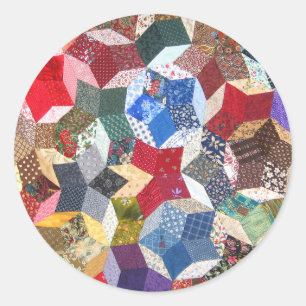 Quilt Fabric Classic Round Sticker
