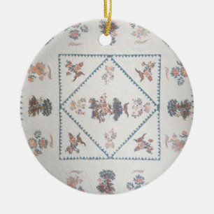 Quilt in 'Broderie Perse', c.1800 (applied, printe Ceramic Ornament