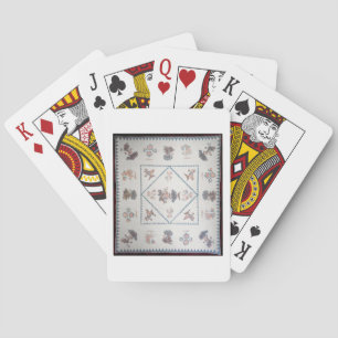 Quilt in 'Broderie Perse', c.1800 (applied, printe Playing Cards