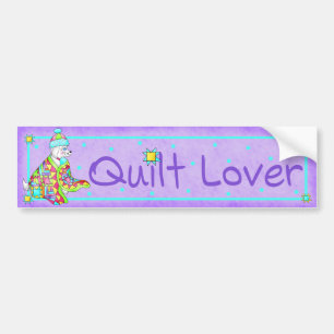 Quilt Lover Dog Bumper Sticker