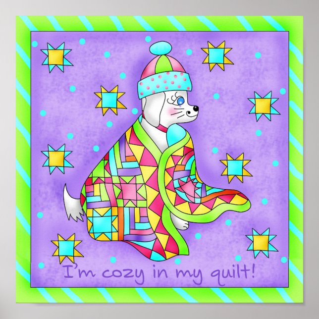 Quilt Lover Dog Poster (Front)