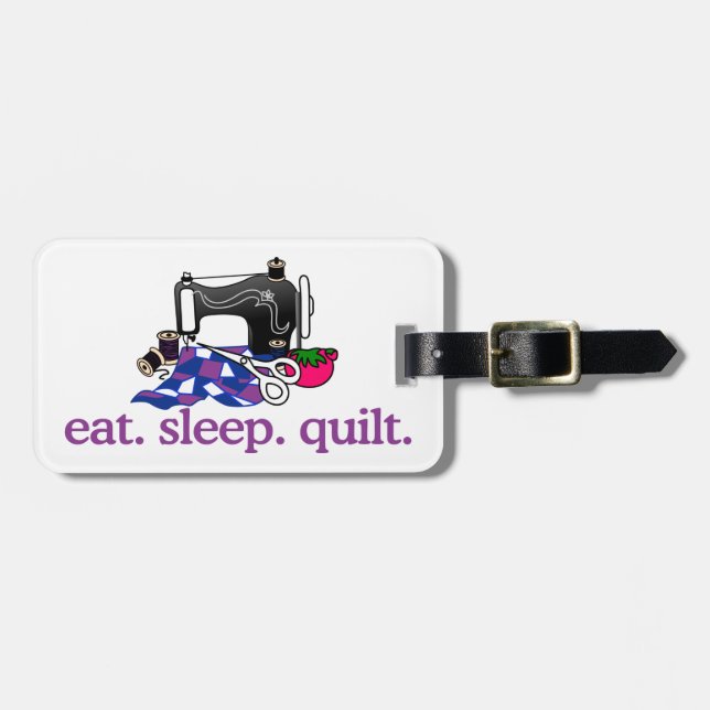 Quilt (Machine) Luggage Tag (Front Horizontal)