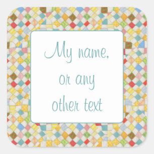 QUILT MOSAIC 3" Square Matte Stickers