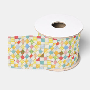 QUILT MOSAIC 3" Wide Grosgrain Ribbon