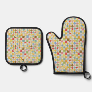 QUILT MOSAIC Oven Mitt & Pot Holder Set