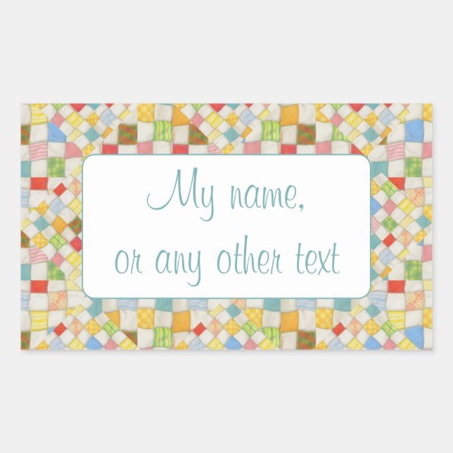 QUILT MOSAIC Rectangle Matte Stickers (Front)
