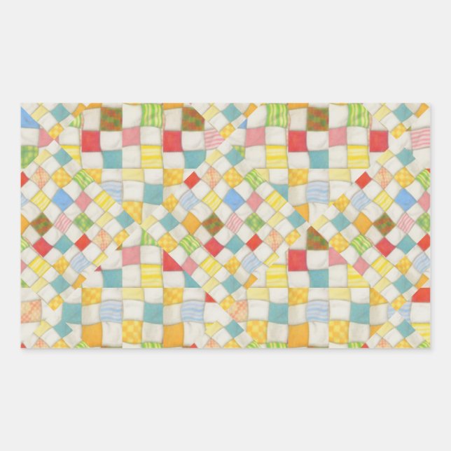 QUILT MOSAIC Rectangle Stickers (Front)