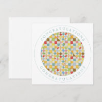 QUILT MOSAIC Square Flat Congratulations Card