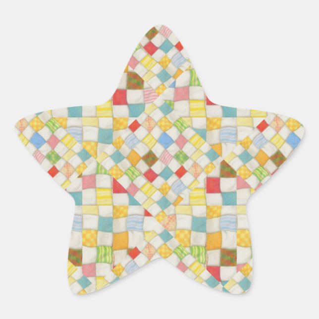 QUILT MOSAIC Star Stickers (Front)