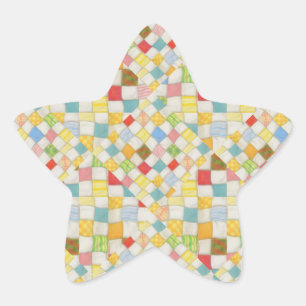 QUILT MOSAIC Star Stickers