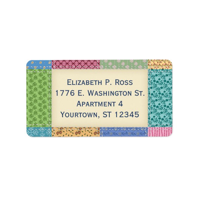 Quilt Patchwork Custom Label (Front)