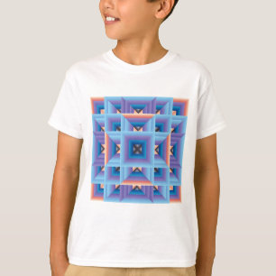 Quilt Pattern 3 in Blue and Purple T-Shirt