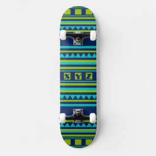 Quilt pattern cusom monogram skateboards