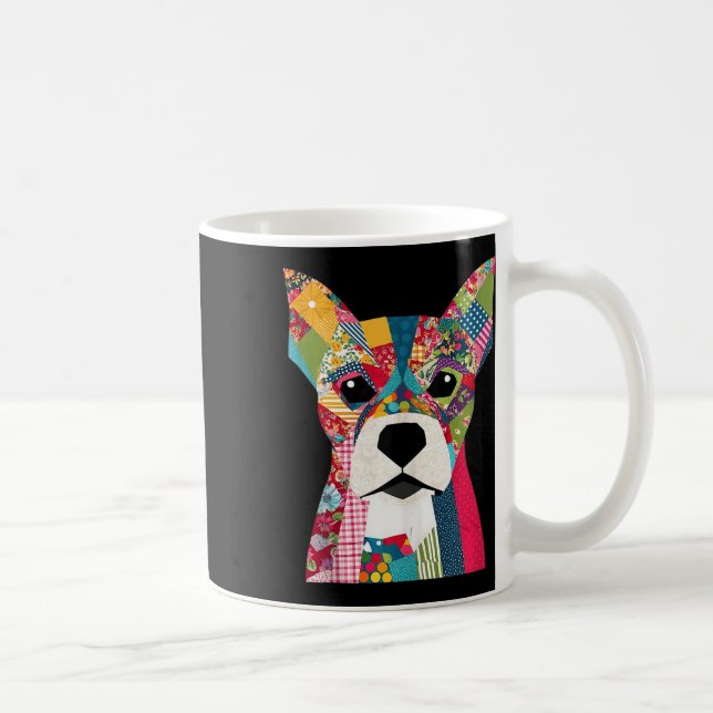 Quilt Pattern Dog For Quilting Lover Quilter Sewin Coffee Mug (Right)