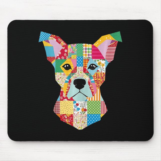 Quilt Pattern Dog For Quilting Lover Quilter Sewin Mouse Pad (Front)