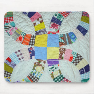 Quilt pattern mouse pad