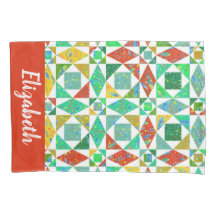 Quilt Pattern Personalised Pillow Case