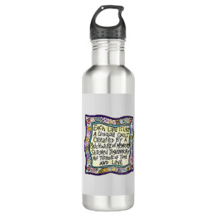 Quilt Quote design on a water bottle