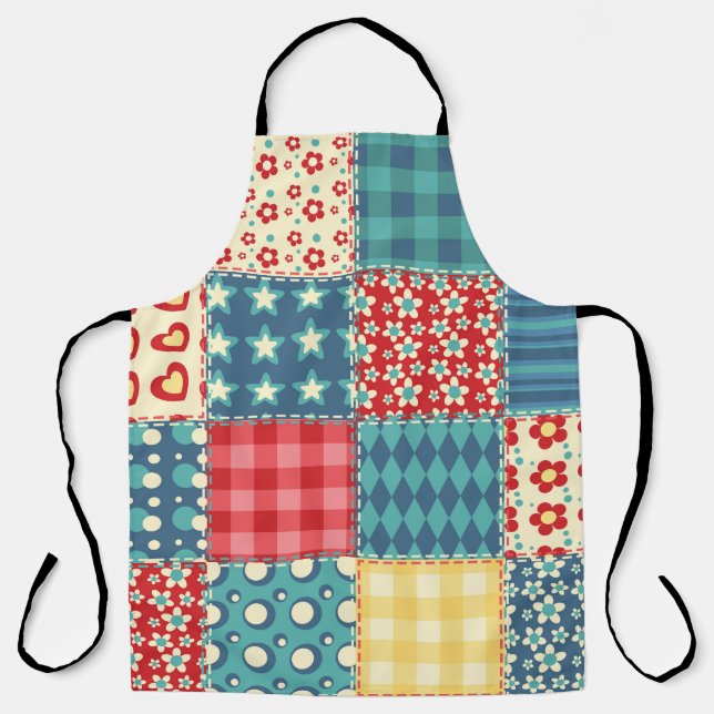 Quilt seamless pattern. Vintage patchwork backgrou Apron (Front)