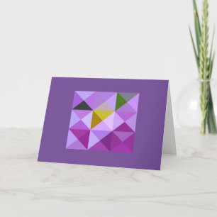 Quilt Square Lavender Tones Note Card
